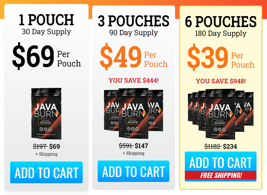 Java Burn Coffee Pricing